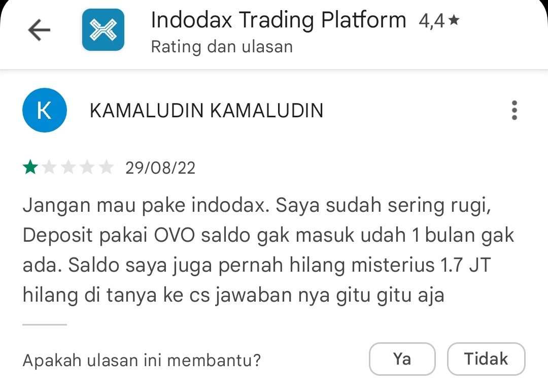Hati-hati Jika Ingin Bertransaksi di Indodax, Mencurigakan!