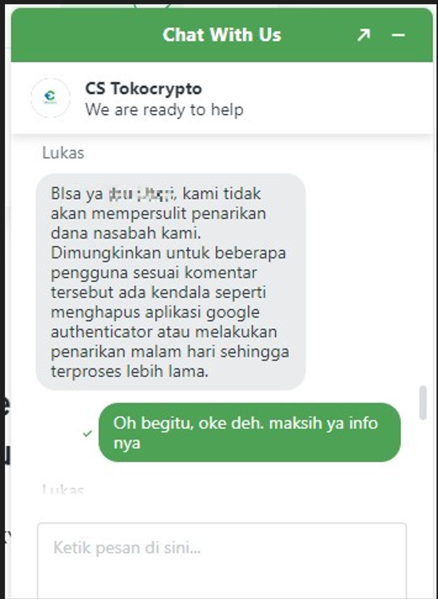 Nasabah Tokocypto Mengamuk, Withdrawal yang Tak Kunjung Masuk!!