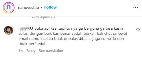Pelayanan Customer Service Nanovest Sangat Buruk!