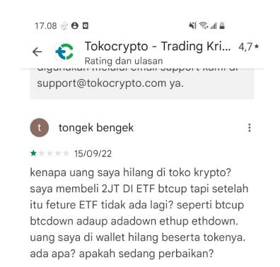 Fitur ETF Tiba-Tiba Hilang di Tokocrypto?