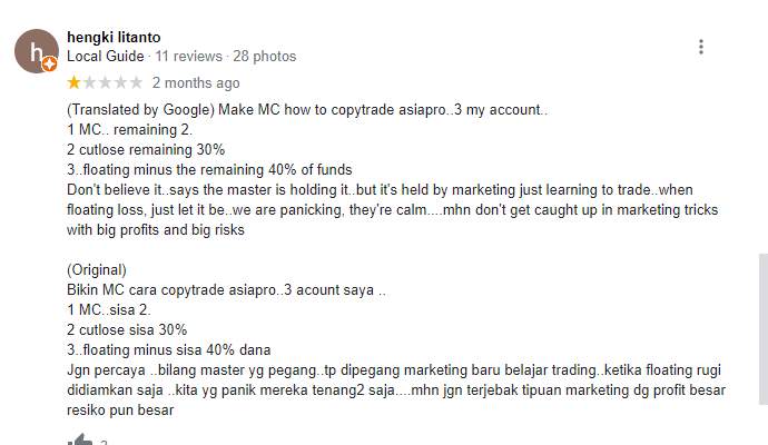 Oknum Broker AsiaproFX Terbukti Memainkan Akun Nasabahnya, Apakah Benar? 