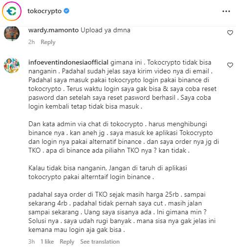 Tokocrypto Tidak Bisa Menangani Komplain Nasabah dengan Baik? 