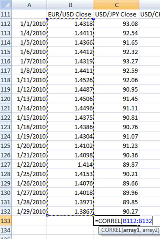 Cách Tính Tương Quan Tiền Tệ Với Excel