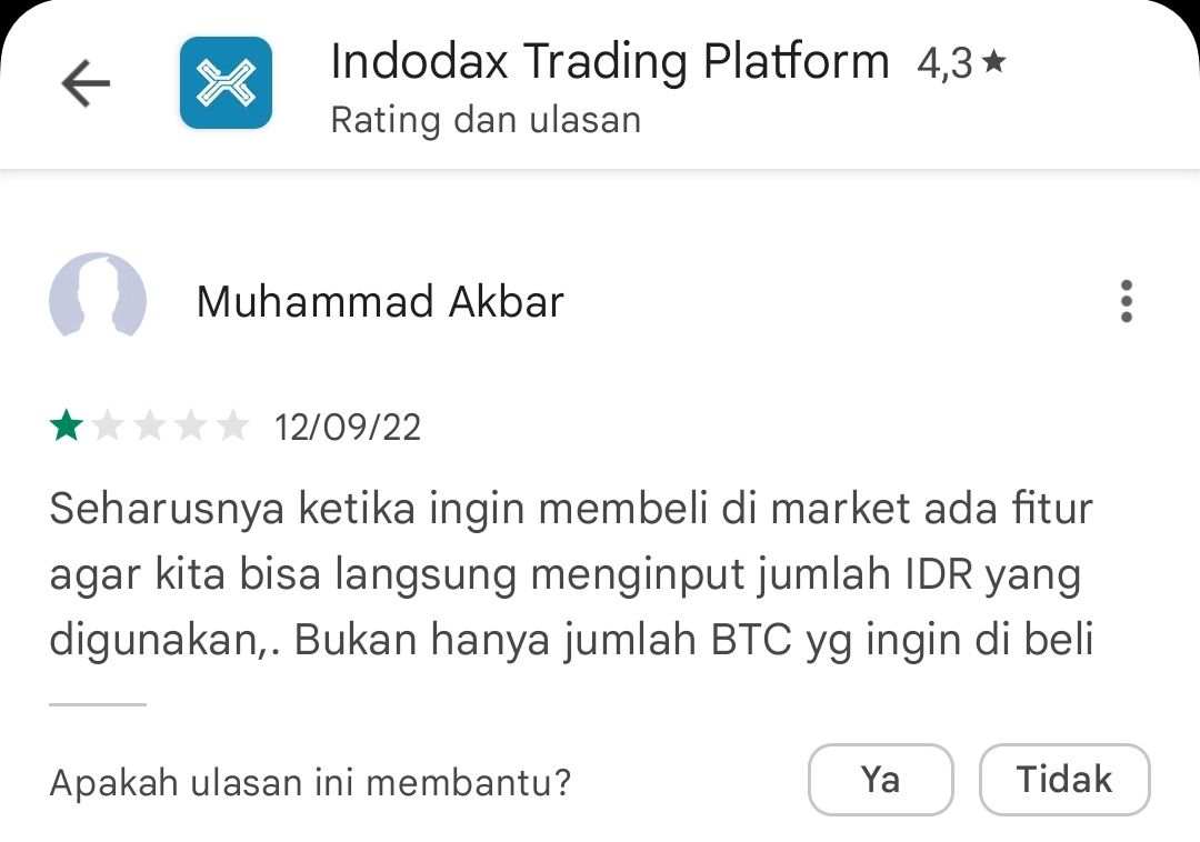 Indodax! Tambahkan Fitur Jual Beli dengan IDR Dong