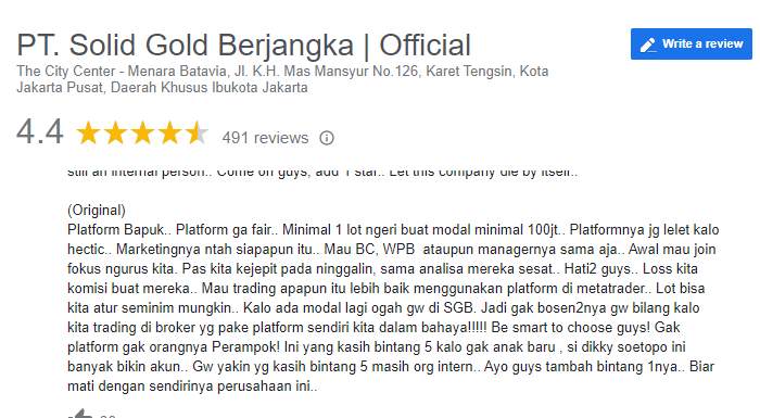 Solid Gold Dinilai Sebagai Broker Paling Tidak Fair, Kenapa?