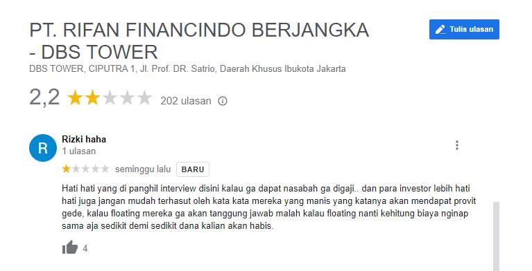 Hindari Lamaran Kerja di PT Rifan, Tidak Digaji!