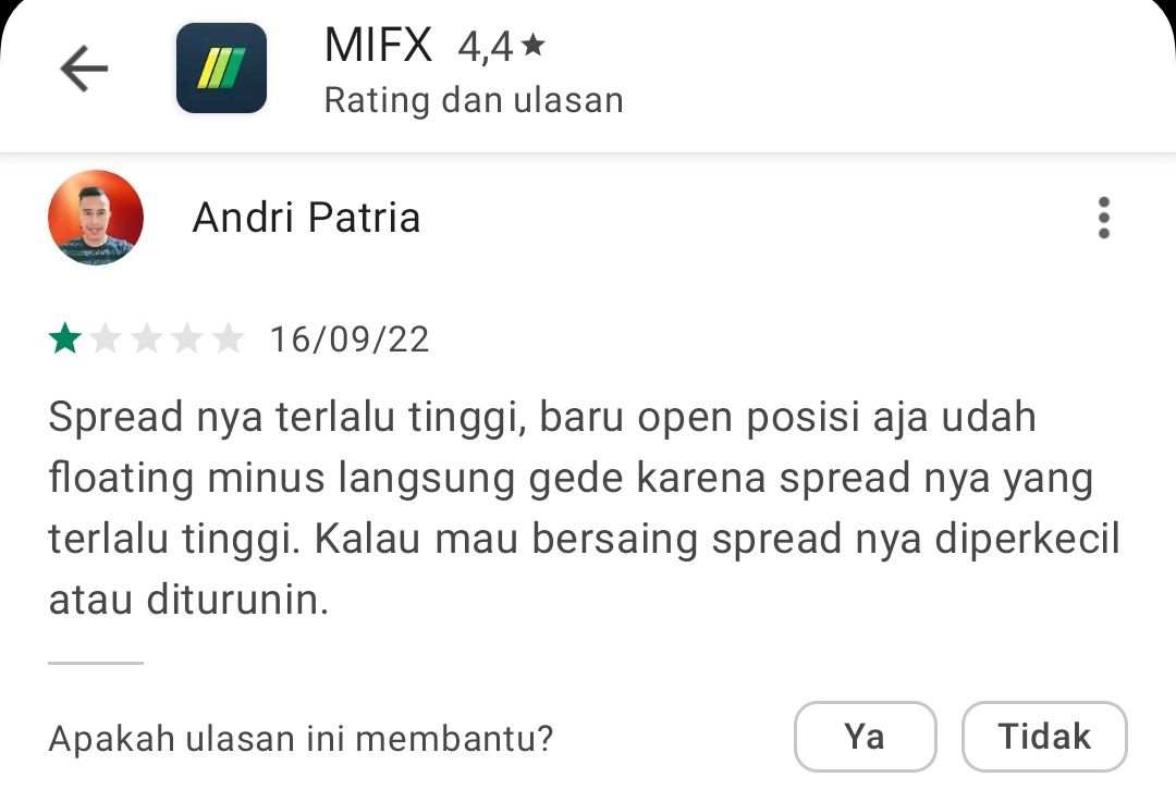 Spread di MIFX Terlalu Besar, Hingga Membuat Nasabah Merugi?