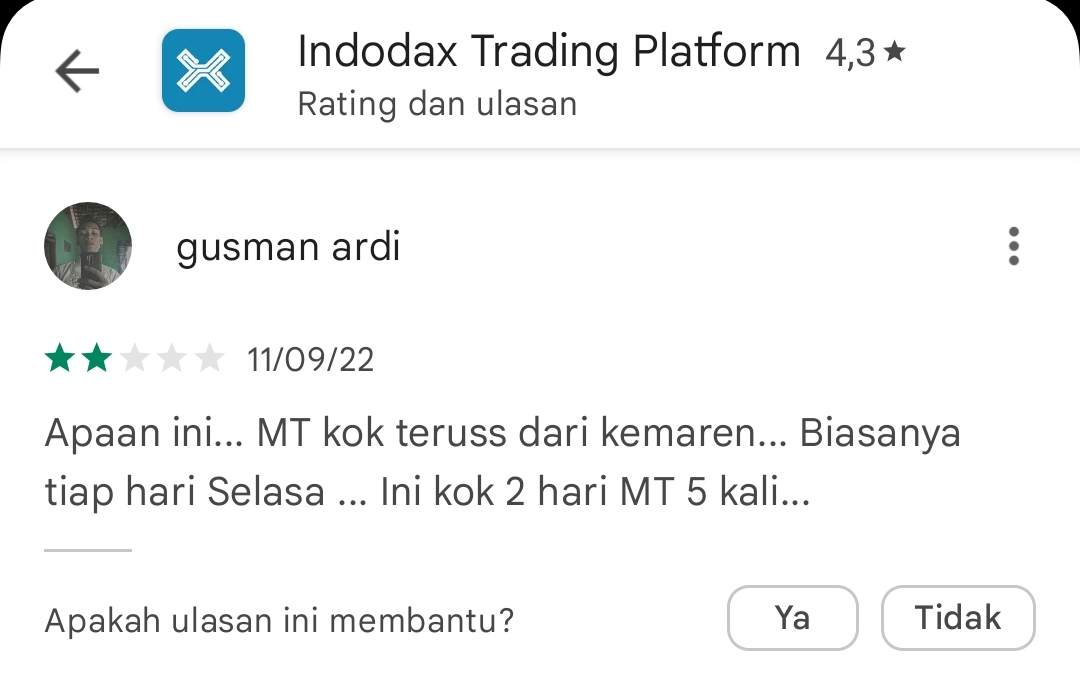 Heran! Indodax 2 hari Kok Maintenance Sebanyak 5 Kali
