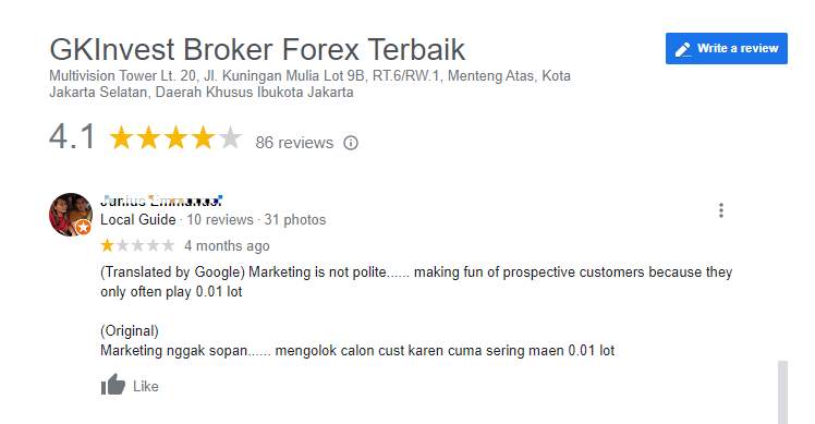 Marketing GKInvest Berperilaku Tidak Sopan Kepada Nasabahnya?!