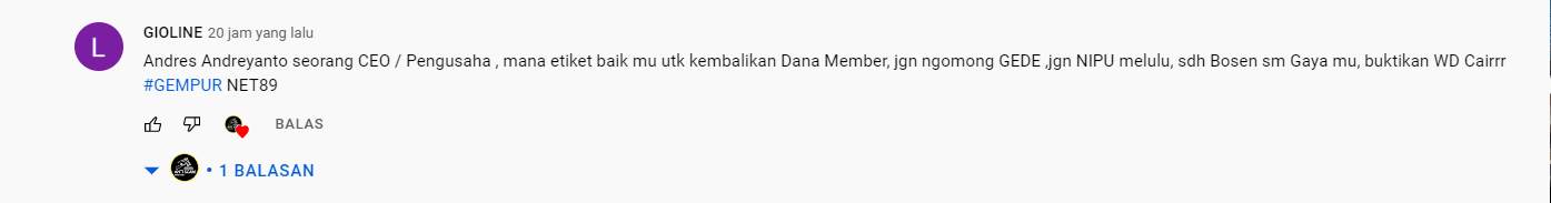 CEO Net89 Tidak Ada Itikad Baik Hingga Sekarang