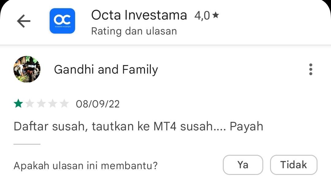 Gimana Nih Octa Investama! Daftar Susah dan Tautkan Akun ke Metatrader 4 Susah Juga