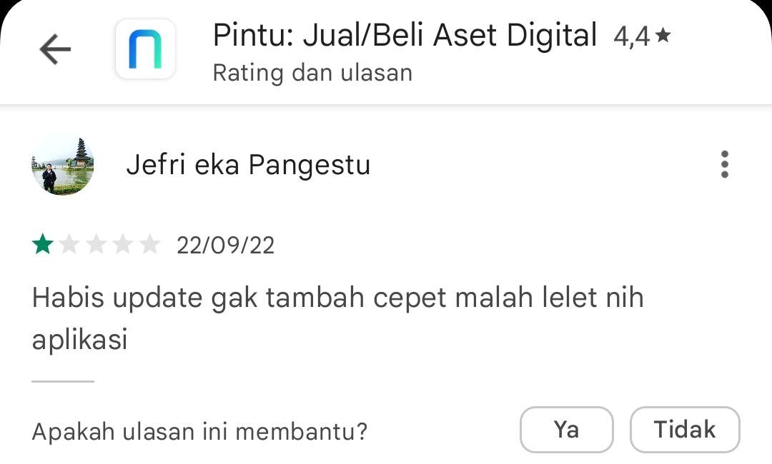 Aplikasi Pintu Sangat Lambat Setelah Update?