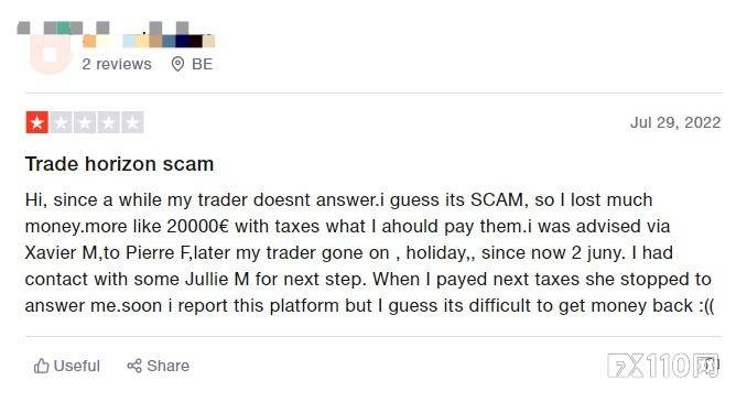 注意！Trade Horizo​​n已被多国监管标记诈骗