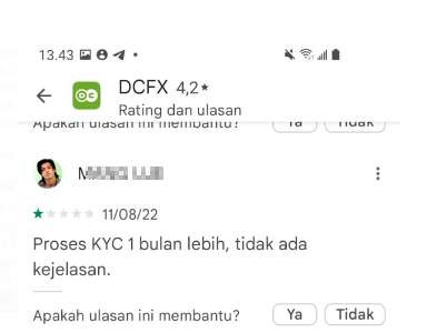 Seorang Calon Nasabah Mengatakan Proses KYC di DCFX Memakan Waktu Lebih dari 1 Bulan, Benarkah? 