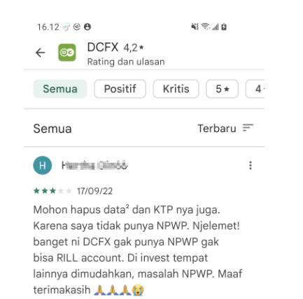 Perkara Tidak Punya NPWP Lantas Tidak Bisa Daftar Akun Real di DCFX? Kok Gitu?