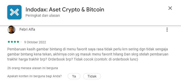 Pembaruan Aplikasi Indodax Membuat Pengguna Terganggu!