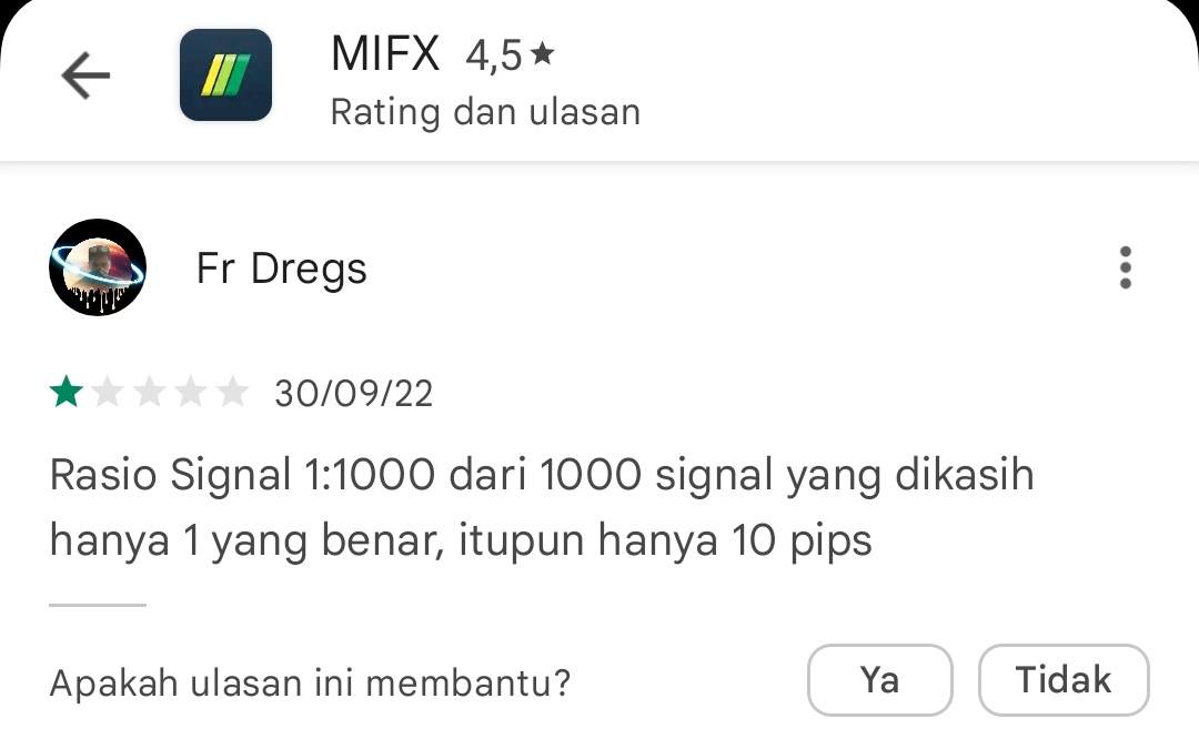 Persentase Profit Menggunakan Referensi Signal di MIFX Sangat Kecil?