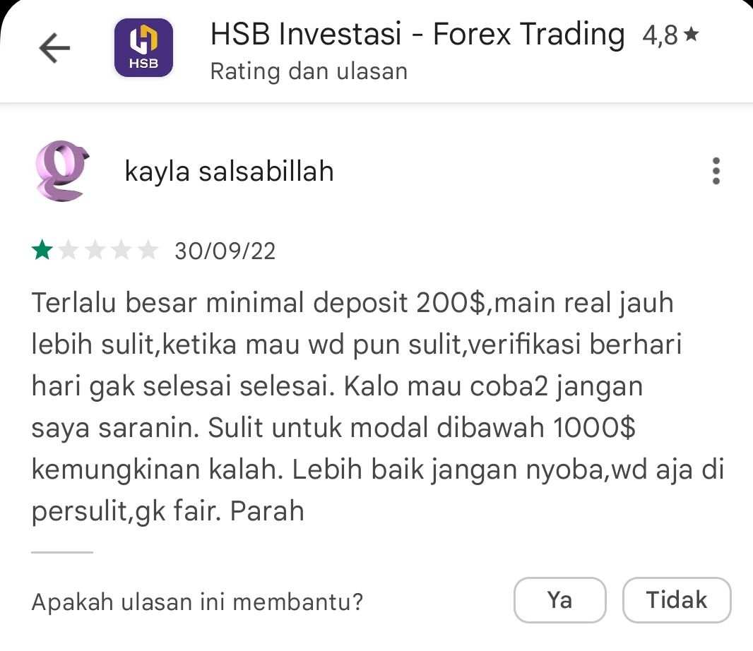 Minimum Deposit di HSB Terlalu Tinggi, Apakah Benar?