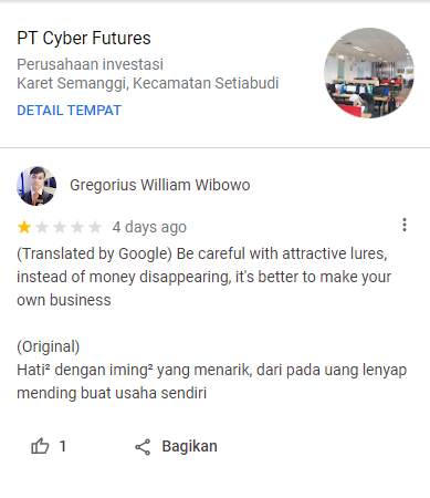 Oknum Cyber Futures Memberikan Iming-Iming Kepada Nasabahnya, Hati-Hati!