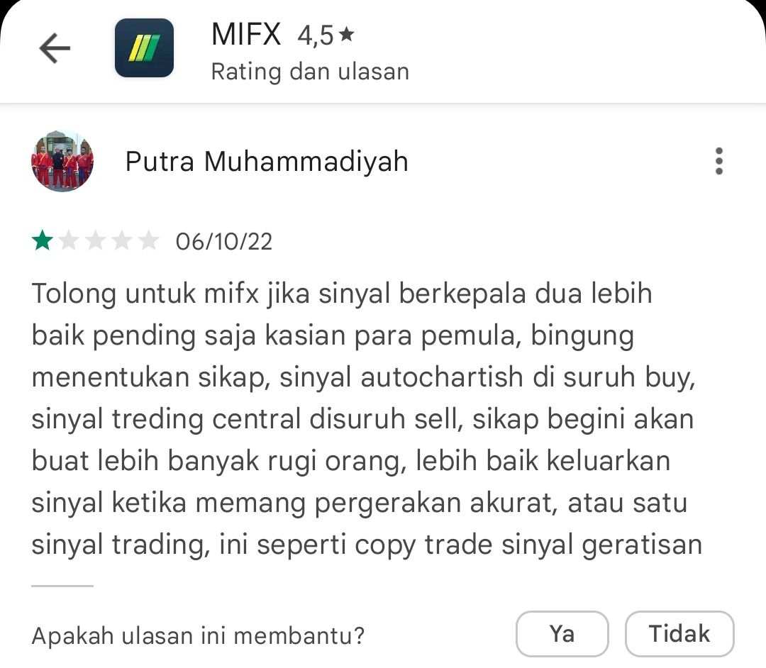 Fitur Signal di Aplikasi MIFX  Membuat Nasabah Rugi?