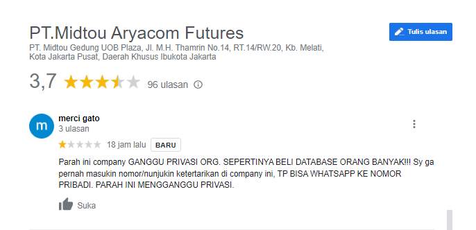 Hati-hati! Penawaran Investasi Broker Midtou Melalui Whatsapp