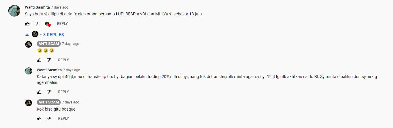Ada Penipuan dari OctaFX, Hati-Hati!