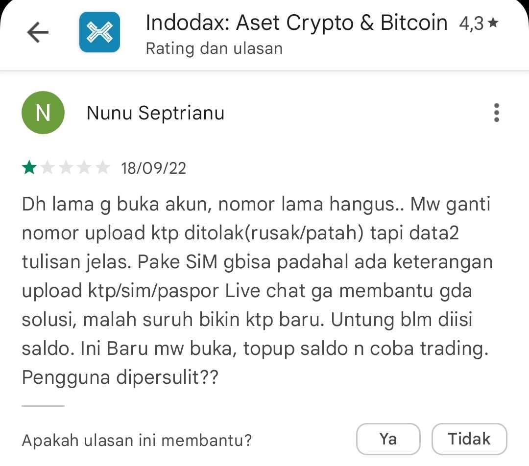 Indodax Diduga Mempersulit Pengguna!