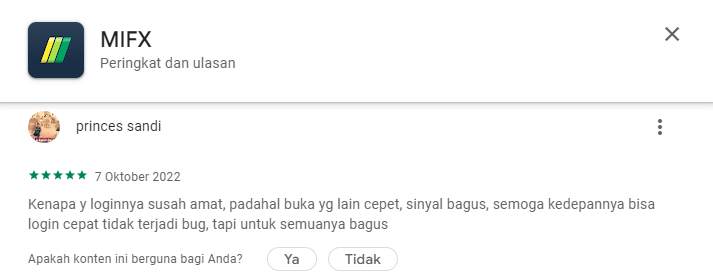 Pengguna Resah! Terhadap Aplikasi MIFX yang Tidak Bisa Login