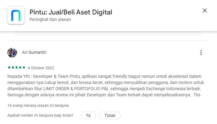 Akselerasi Aplikasi Pintu Terlalu Lamban