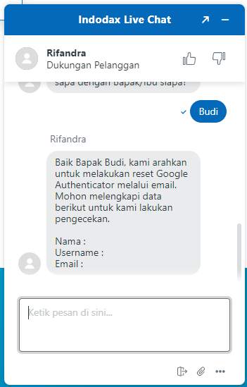 Lupa Kode Authenticator Membuat Tabungan di Platform Indodax Lenyap, Apakah Benar?