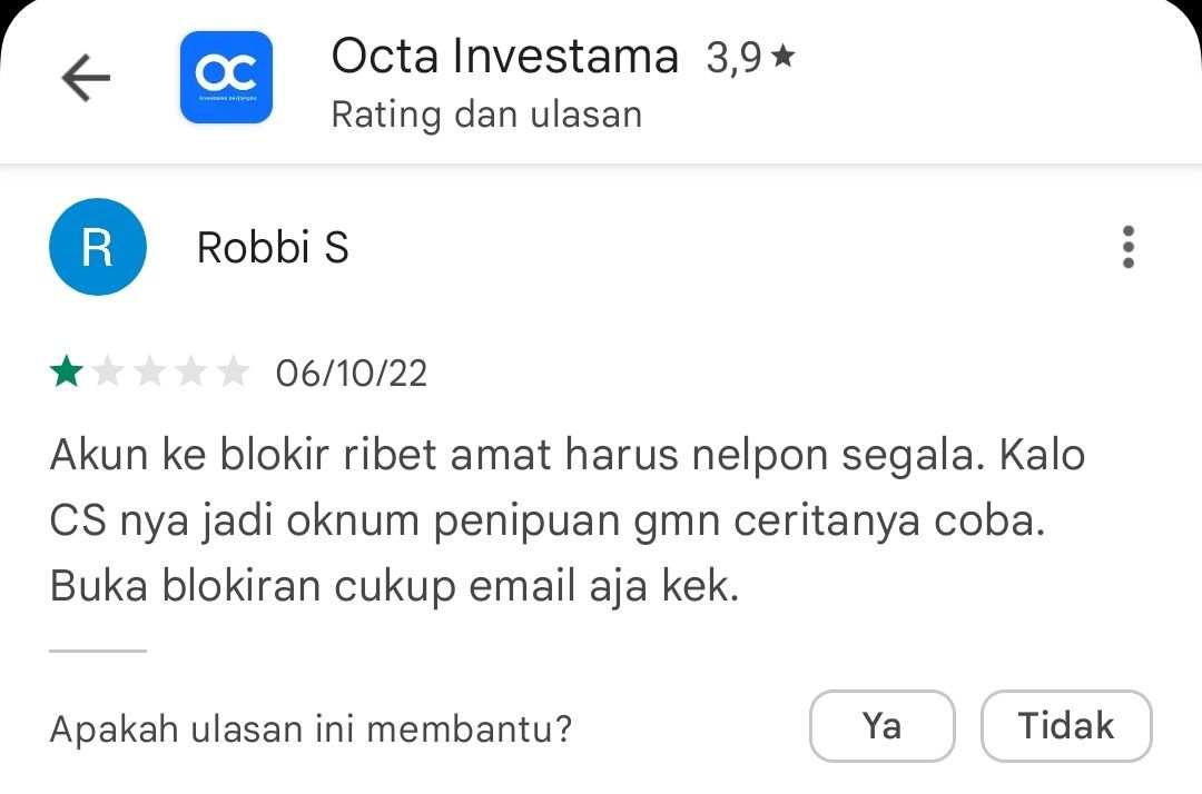 Octa Investama Bangkrut, Kini Akun Nasabah Terblokir