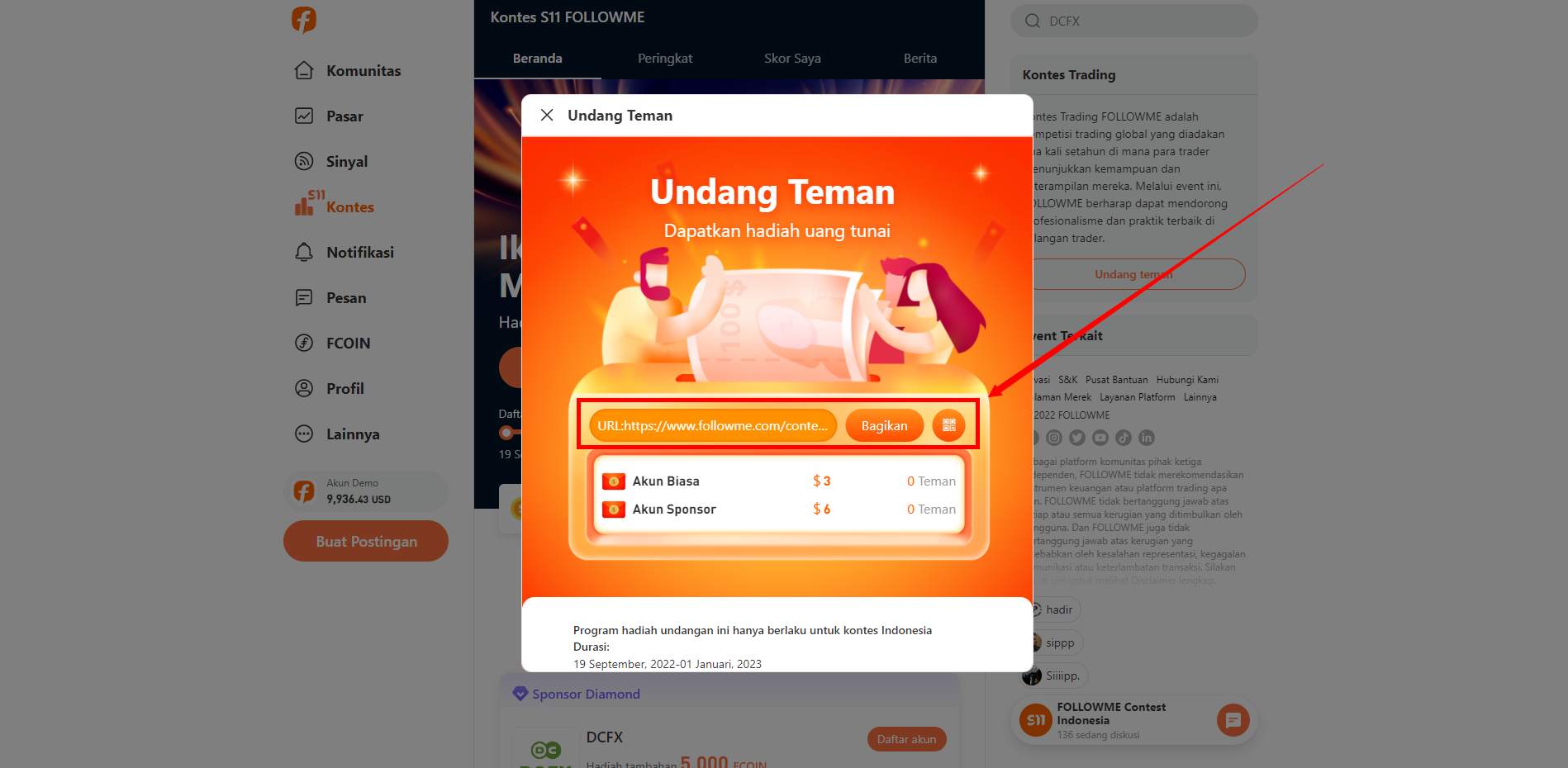 Jangan Lewatkan Bonus Hadiah Uang Tunai Hanya dengan Mengundang Teman Anda!