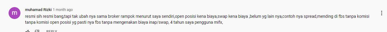 Nasabah Kecewa dengan Biaya yang Dikenakan Saat Transaksi di MIFX