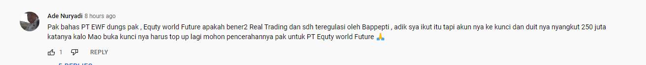 Apakah Benar Equity World Sudah Teregulasi oleh BAPPEBTI?
