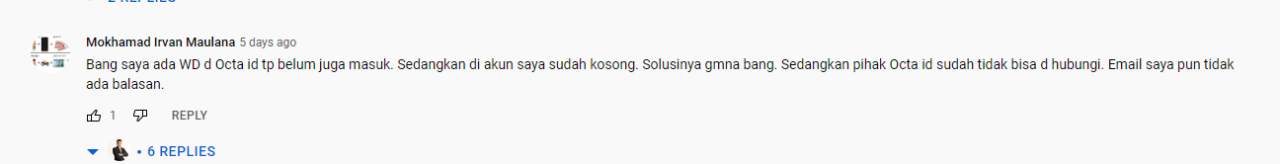 Pihak Octa Investama Sudah Tidak Bisa Dihubungi Lagi?