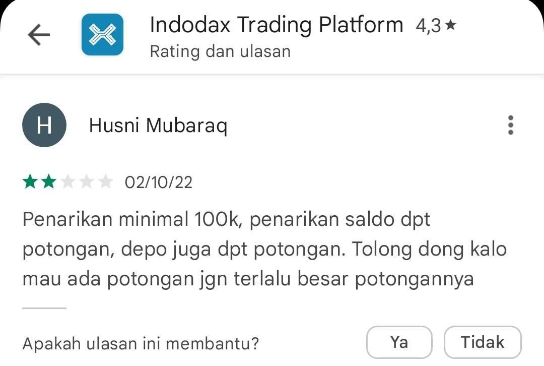 Hadeh! Biaya Trading di Indodax Terlalu Tinggi