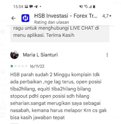 Sudah 2 Minggu Mengajukan Komplen ke HSB, Malah Tidak Ada Tanggapan