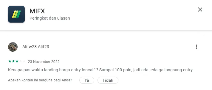 Transaksi Broker MIFX Memiliki Jeda?