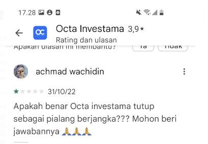 Website Resmi Octa Investama Tidak Bisa Diakses, Resmi Tutup?