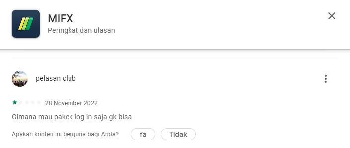 Nasabah Broker MIFX Mengeluh Akun Tidak Bisa Login
