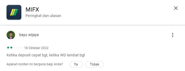 Penarikan (Withdraw) Saldo di Broker MIFX Sangat Lambat!