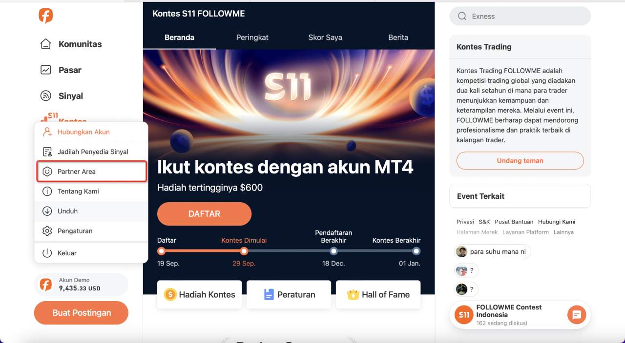 Pembaruan FOLLOWME: Penambahan Fitur Program Partner dan Undangan Teman 