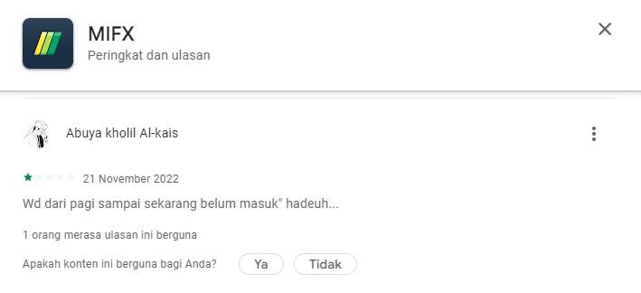 Kecewa! Penarikan Dana Broker MIFX Tak Kunjung Masuk
