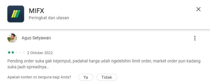 Pending Order pada Transaksi Trading MIFX Tidak Tereksekusi?