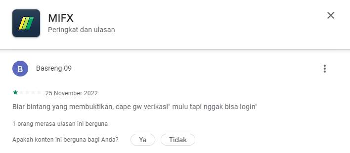 Kekecewaan Nasabah Terhadap Layanan Pendaftaran Akun MIFX