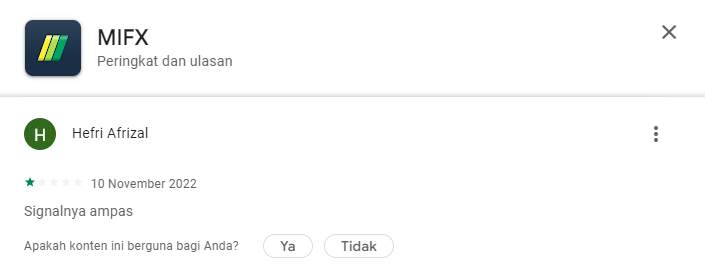 Fitur Signal pada Aplikasi MIFX Merugikan?