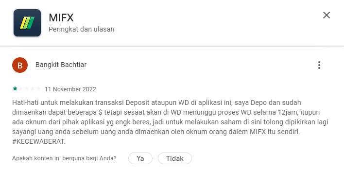 Waspada! Ada Oknum di Broker MIFX