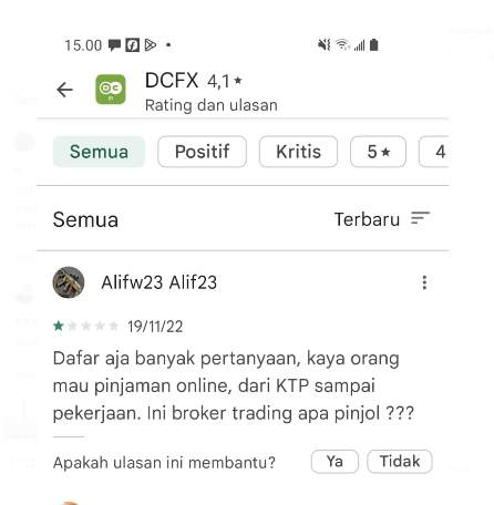 Nasabah Komplen Soal Pendaftaran Akun di DCFX