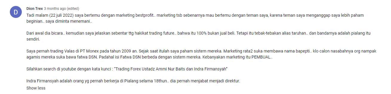Pengalaman Mantan Nasabah di Prospek oleh Marketing Bestprofit