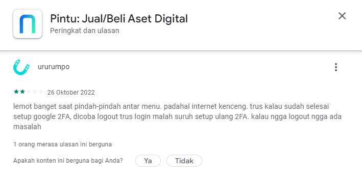 Pengguna Resah Terhadap Google 2FA di Aplikasi Pintu, Mengganggu!